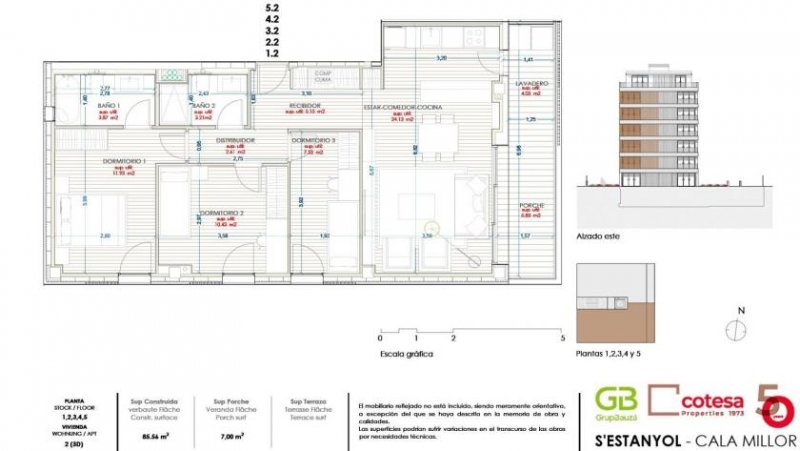 Cala Millor 🏖️ S’Estanyol - Exklusive 3-Zimmer-Wohnung im 2. Obergeschoss mit Pool & Luxusausstattung in Cala Millor Wohnung