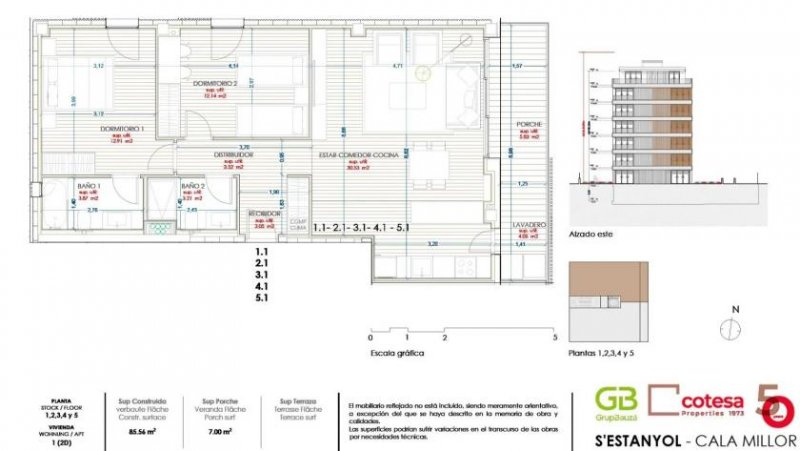 Cala Millor 🏡 S’Estanyol - Stilvolle 2-Zimmer-Wohnung im 1. Obergeschoss nahe Strand & Promenade von Cala Millor Wohnung kaufen