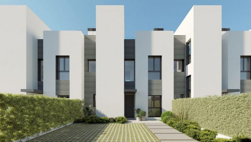 Palma de Mallorca Reihenhäuser mit 3 Schlafzimmern, 2 Bädern, Gäste-WC, Klimaanlage, Fußbodenheizung, Dachterrasse und Privatpool nur 400 m