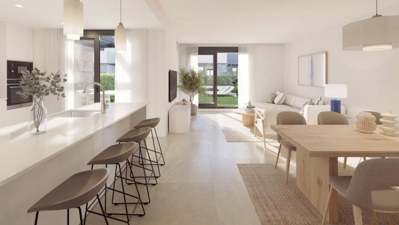 Palma de Mallorca Reihenhäuser mit 3 Schlafzimmern, 2 Bädern, Gäste-WC, Klimaanlage, Fußbodenheizung, Dachterrasse und Privatpool nur 400 m