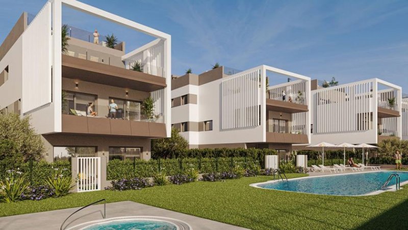 Colònia de Sant Jordi Maisonette-Wohnungen mit 3 Schlafzimmern, 2 Bädern, Gäste-WC, Fußbodenheizung in Bädern, Klimaanlage und Gemeinschaftspool m