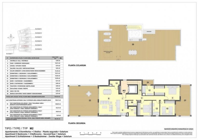 Colònia de Sant Jordi Penthouse-Wohnungen mit 3 Schlafzimmern, Dachterrasse, Fußbodenheizung in Bädern, Klimaanlage und Gemeinschaftspool nur 300 m