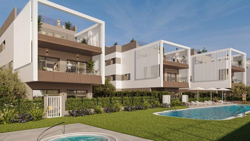 Colònia de Sant Jordi Penthouse-Wohnungen mit 3 Schlafzimmern, Dachterrasse, Fußbodenheizung in Bädern, Klimaanlage und Gemeinschaftspool nur 300 m