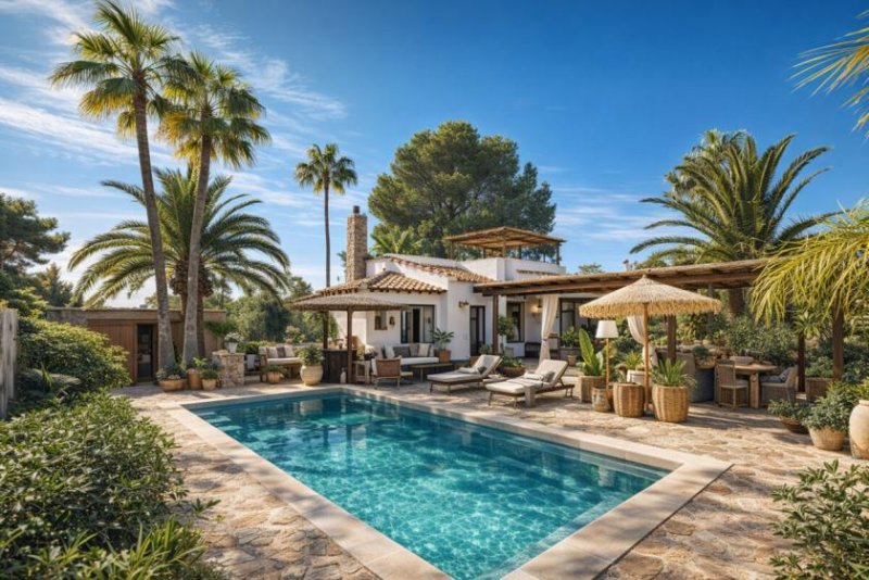 Bad Klosterlausnitz Exklusive Finca-Villa in Sa Ràpita: Mediterraner Wohntraum nahe dem Naturstrand Es Trenc Haus kaufen