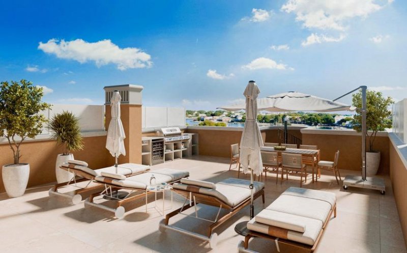 Portocolom Penthouse-Wohnungen mit 2 Schlafzimmern, 2 Bädern, Dachterrasse, Einbauküchen mit Elektrogeräten, Klimaanlage und nur 150 m
