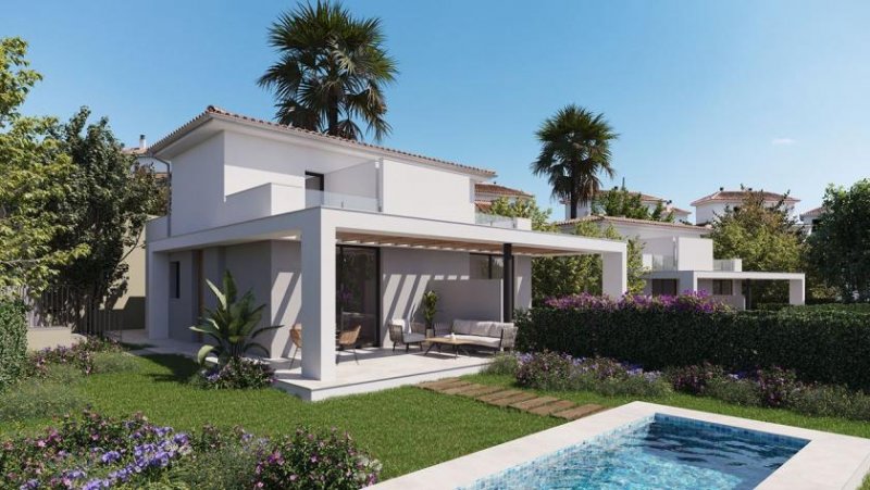 Cala Romántica Doppelhaus-Villen mit 4 Schlafzimmern, 4 Bädern, Klimaanlage und Kfz-Stellplatz in sehr schöner Anlage mit Gemeinschaftspools