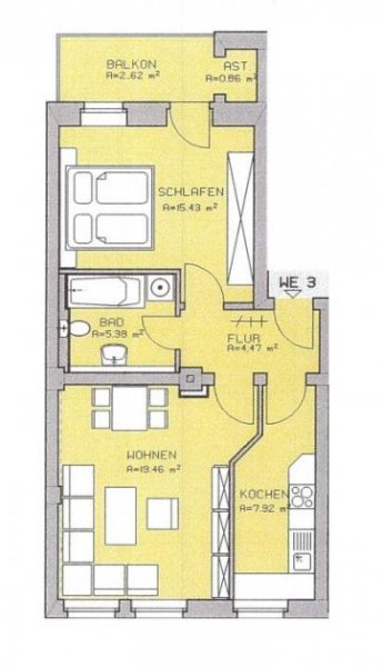 Zwickau Bahnhofsvorstadt; Vermietete 2-R-Whg. mit Balkon und Stellplatz! Zentrumsnah! Wohnung kaufen