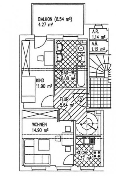 Zwickau Vermietete 3-Raum-Maisonette-Whg. mit Balkon in Zwickau! Wohnung kaufen