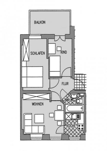 Zwickau Vermietete 3-Raum-Whg. mit Balkon in unmittelbarer Nähe zum Neumarkt! Wohnung kaufen