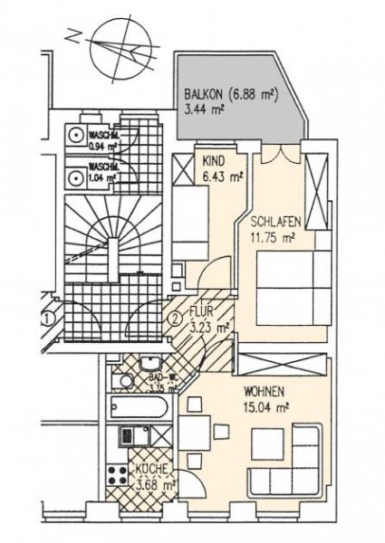 Zwickau Zentrumsnahe 3-Raum-Whg. mit Balkon! Gut vermietet! Wohnung kaufen