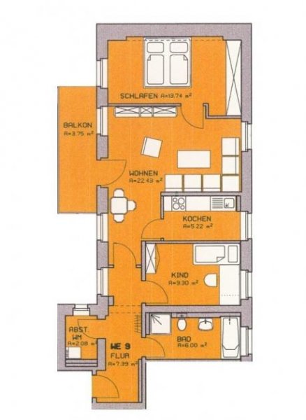 Zwickau Zentrumsnahe 3-Raum-Whg. mit Balkon u. Tageslichtbad in Zwickau! Vermietet! Wohnung kaufen