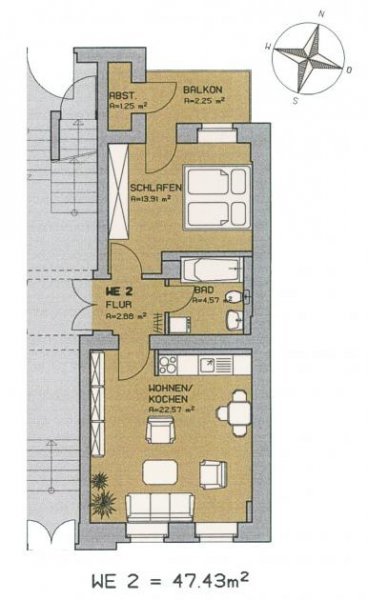 Zwickau Vermietete 2-Raum Wohnung mit Balkon in ruhiger Vorstadtlage! Wohnung kaufen