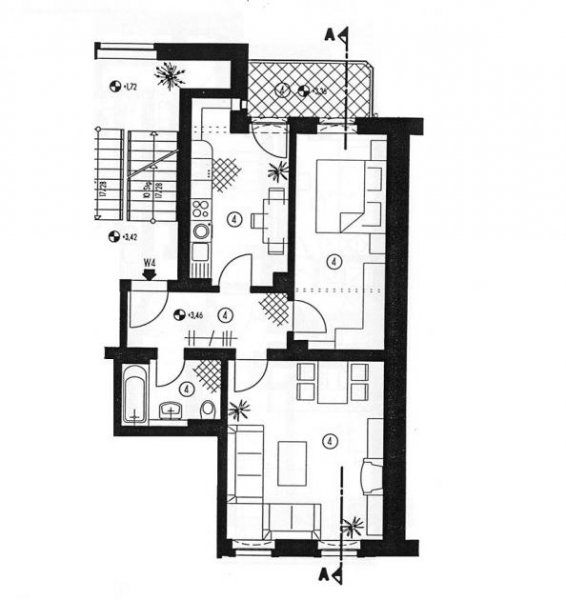 Zwickau Zentrumsnahe 2-Raum-Wohnung mit Balkon! Vermietet! Wohnung kaufen