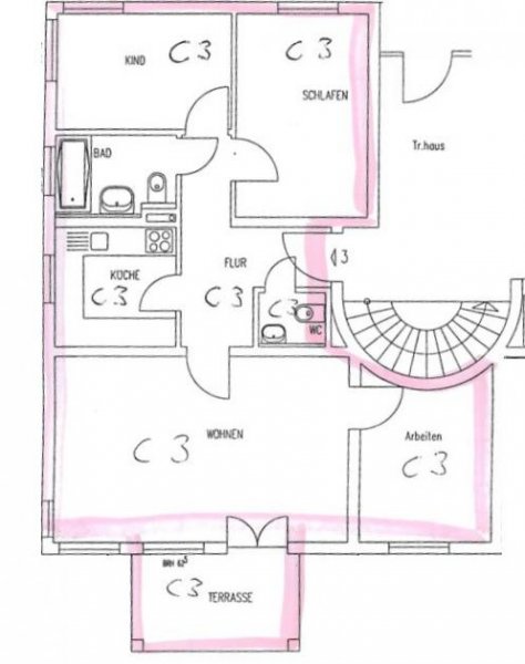 Zwickau 4-Raumwohnung mit Terrasse, Gäste-WC u. TG-Stpl. in ruhiger Lage! Leerstand! Wohnung kaufen