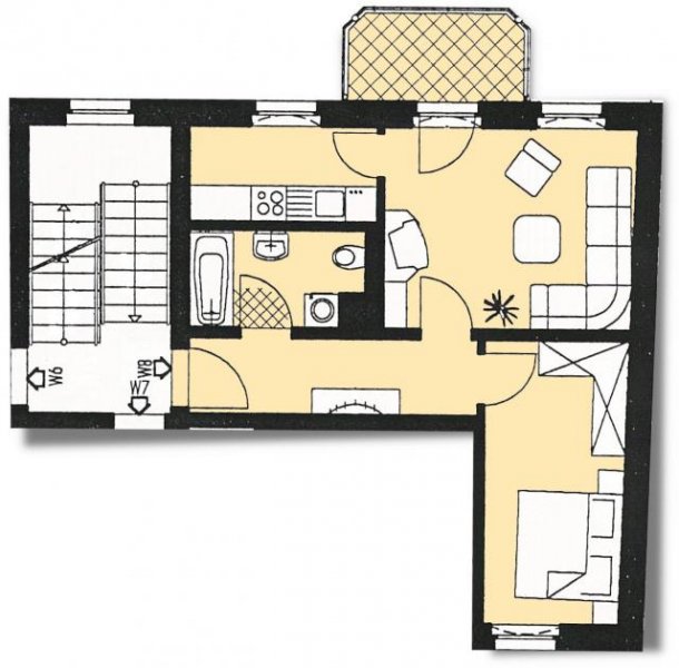 Zwickau Investieren in Marienthal: Vermietete Wohnung mit Balkon, Tageslichtküche & Stellplatz Wohnung kaufen