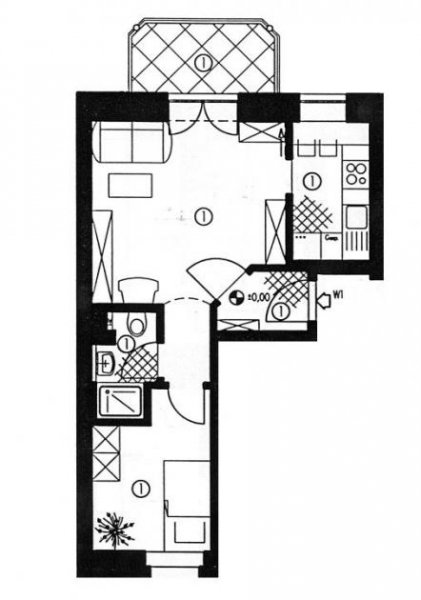 Zwickau Sanierungsbedürftige 1,5-Raumwohnung mit Balkon und Stellplatz in Marienthal! Wohnung kaufen