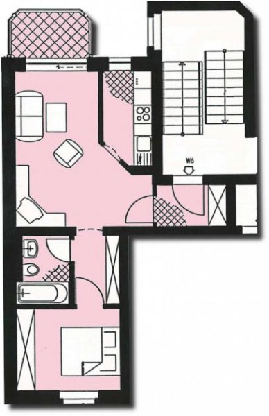 Zwickau Vermietete 2-Raum DG-Wohnung mit Balkon und Stellplatz in Marienthal! Wohnung kaufen