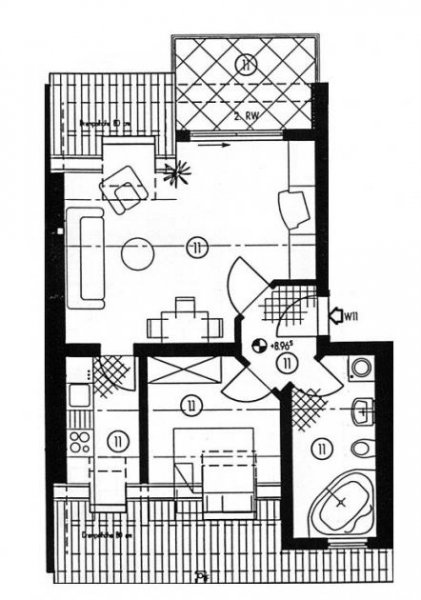 Zwickau Vermietete 2-Raumwohnung in Marienthal mit Balkon, Tageslichtbad u. Stpl.! Blick ins Erzgebirge! Wohnung kaufen