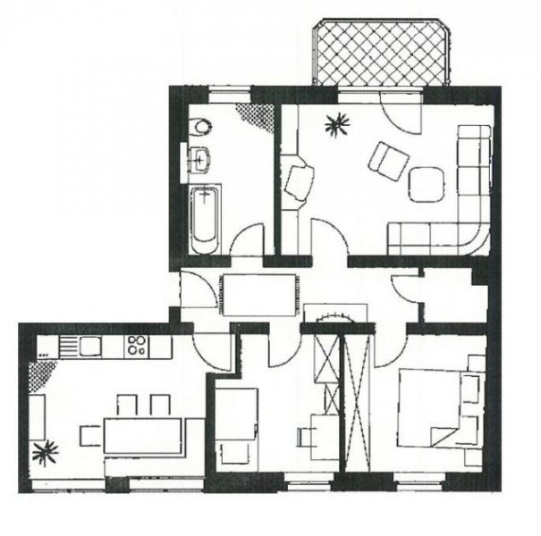Zwickau Vermietete 3-Raumwohnung mit Balkon u. Stellplatz! Nähe HBK! Wohnung kaufen