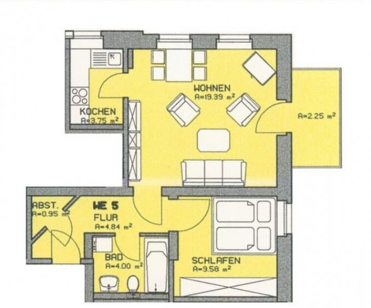 Kirchberg Ab 01.12.2025 frei! Schöne 2-Raum-Wohnung mit Balkon! Denkmalschutz! Wohnung kaufen