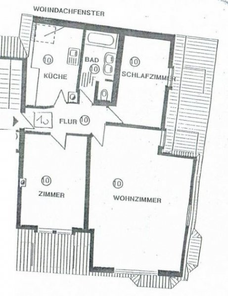 Auerbach/Vogtland Helle 3-Raumwhg. (opt. 4 Raum) mit Stpl. & Tageslichtbad in Auerbach/V.! Wohnung kaufen