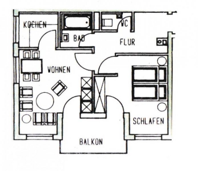 Glauchau Frisch renoviert! 2-Raumwhg. mit Balkon, TG-Stpl. (duplex, saniert), Neubau 1997! Leerstand! Wohnung kaufen
