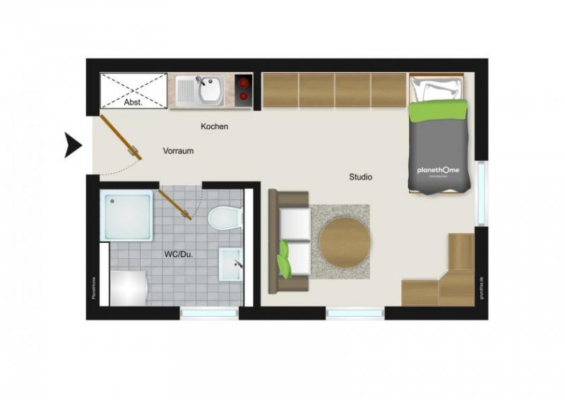 Glauchau Historisches Villenviertel! Bezugsfertige Apartment-WE (OG) mit EBK, Tageslicht-Bad und Stellplatz. Wohnung kaufen