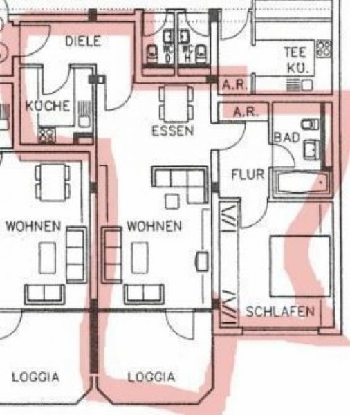 Chemnitz Großzügige und vermietete 2-Zimmer mit Wannenbad, Balkon, Aufzug, Tiefgarage und EBK Wohnung kaufen