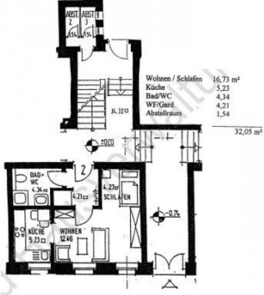 Chemnitz Kompakte 1-Zimmer mit Schlafnische, Dusche und Laminat in sehr guter Lage Wohnung kaufen