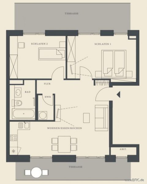 Berlin Hochwertige Dachterrassen-Wohnung, Blick auf den Fernsehturm, gut vermietet Wohnung kaufen