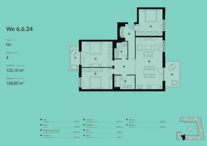 Berlin Prov.-frei: 4-Zimmer-Penthouse Wohnung kaufen