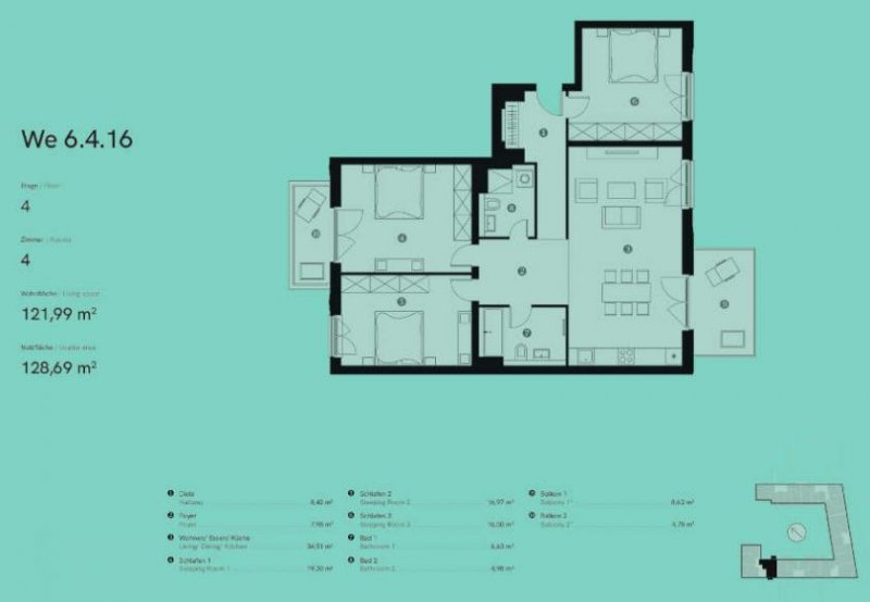 Berlin Prov.-frei: 4-Zimmer-Wohnung Wohnung kaufen