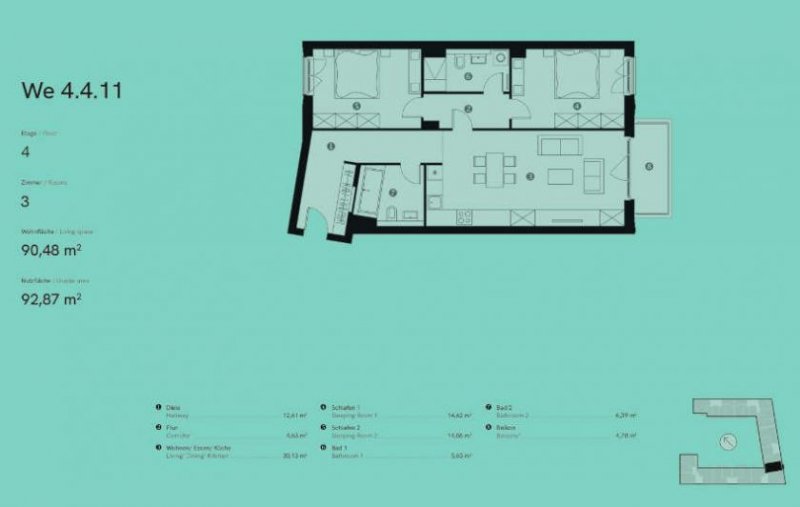 Berlin Prov.-frei: Erstbezug 3-Zimmer-Wohnung mit Balkon Wohnung kaufen