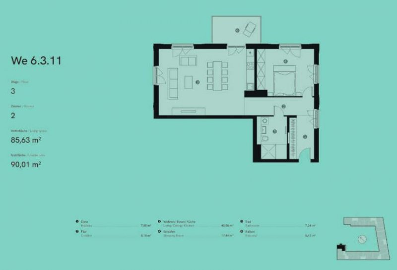 Berlin Prov.-frei: Neubau 3-Zimmer-Wohnung Wohnung kaufen
