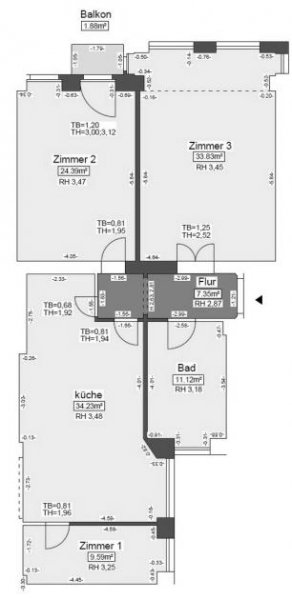 Berlin Attraktive 3,5-Zimmer Altbauwohnung
mit offener Wohnküche und Balkon
-Friedrichshain- Wohnung kaufen