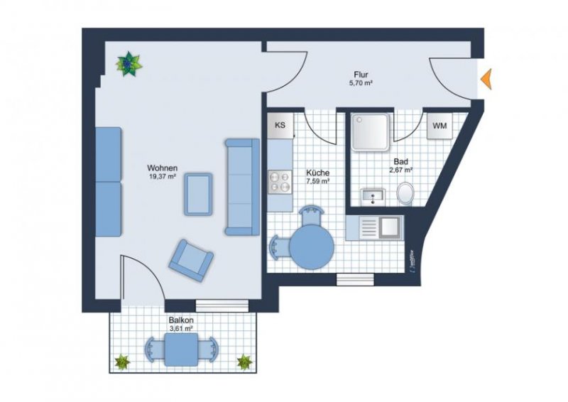 Berlin Kapitalanlage: Gepflegte 1-Zimmer-Wohnung mit Balkon im beliebten Helmholtzkiez Wohnung kaufen
