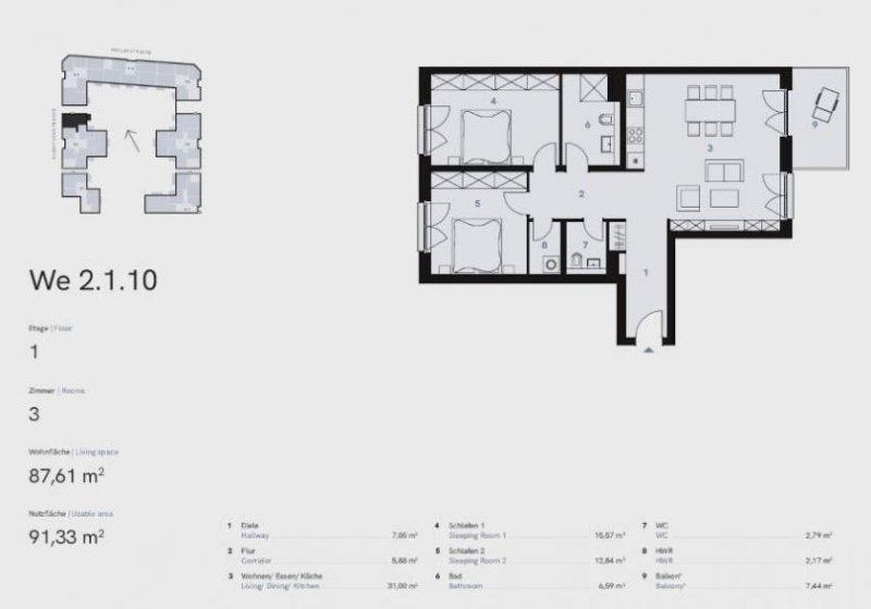 Berlin Prov.-frei: Hochwertige Neubauwohnung mit Balkon Wohnung kaufen