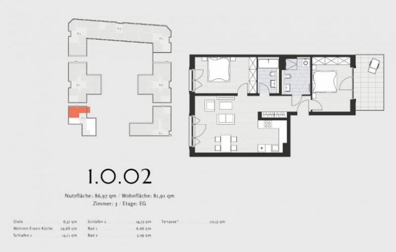 Berlin Prov.-frei: Neubau-Wohnung mit Terrasse Wohnung kaufen