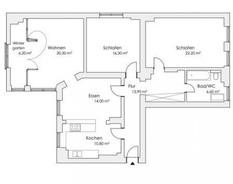 Berlin Aufwendig sanierte 3-Zi/K/D/B 111 m² Wintergarten top und ruhig Berlin Kreuzberge Wohnung kaufen