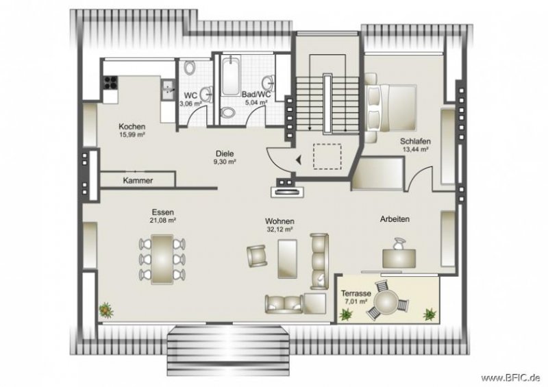Berlin Bezugsfreie Dachgeschosswohnung mit Südwest-Terrasse nahe der Schloßstraße Wohnung kaufen