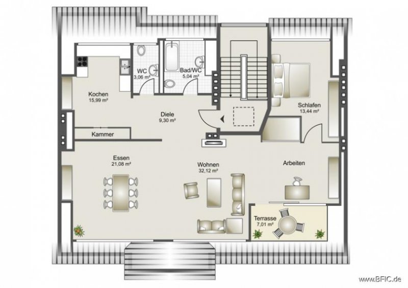Berlin Bezugsfreie Dachgeschosswohnung mit Südwest-Terrasse nahe der Schloßstraße Wohnung kaufen