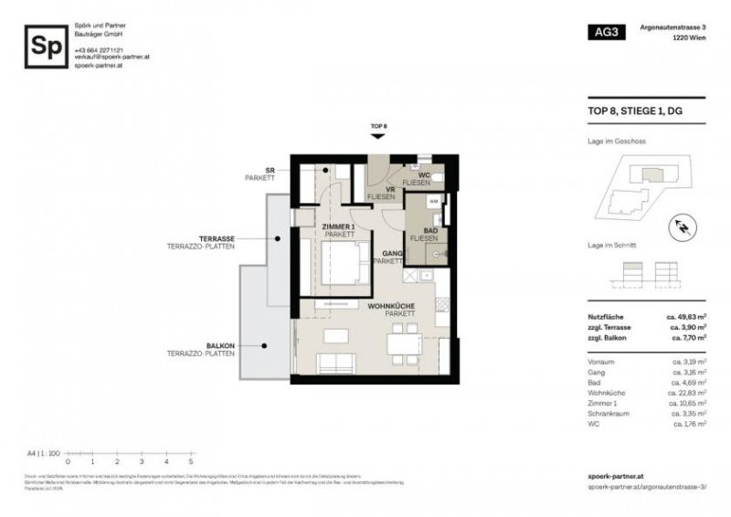 Wien, Donaustadt BESTLAGE ALTE DONAU –
2-Zimmer im Dachgeschoss mit Balkon –
1 Minute zur Alten Donau Wohnung kaufen