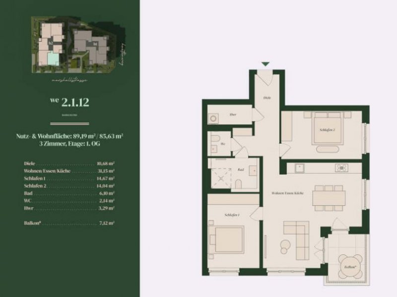 Berlin Prov.-frei: 3-Zimmer Neubauwohnung Wohnung kaufen