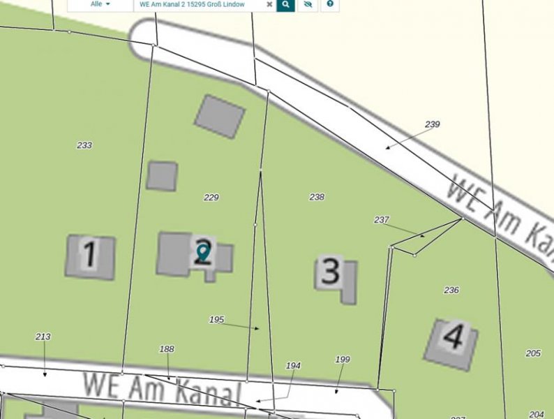 Groß Lindow Erholung pur: Freizeitbungalow mit Holzblockhaus in Bungalowsiedlung und Kanalblick Haus kaufen