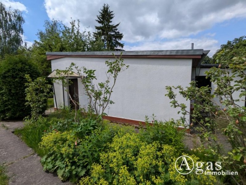 Melchow Sonniges Baugrundstück mit Ferienhaus und Garage - direkte Waldrandlage in Melchow Grundstück kaufen