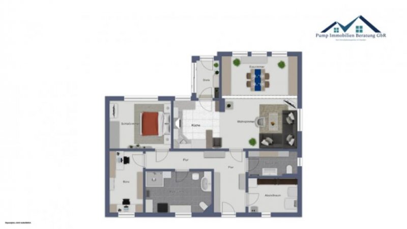 Friedrichsruhe Moderner KfW-55 Bungalow mit großem Grundstück und Photovoltaik in Obere Warnow Haus kaufen