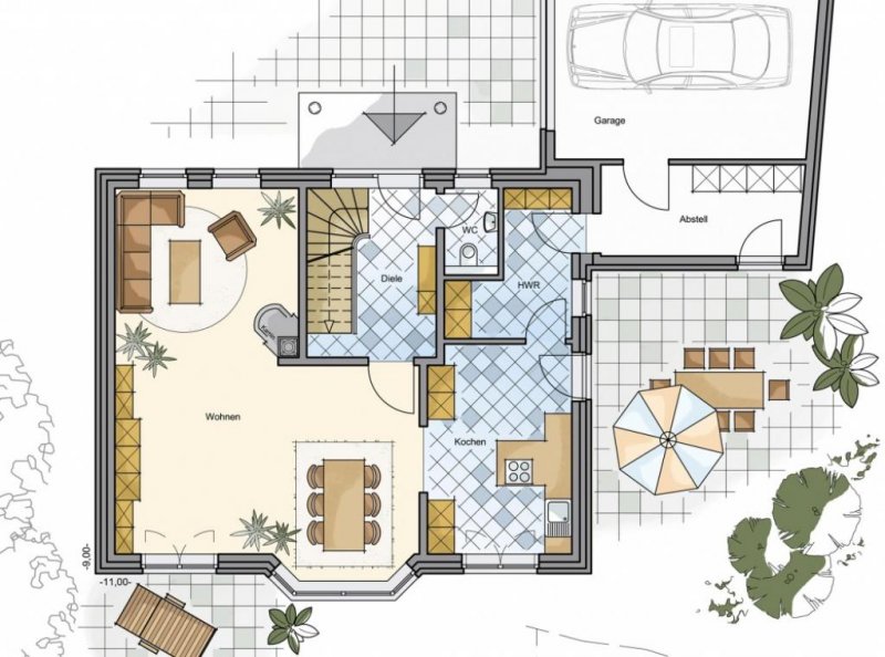 Ein Klassisches Einfamilienhaus Mit Einem Sehr Schonen