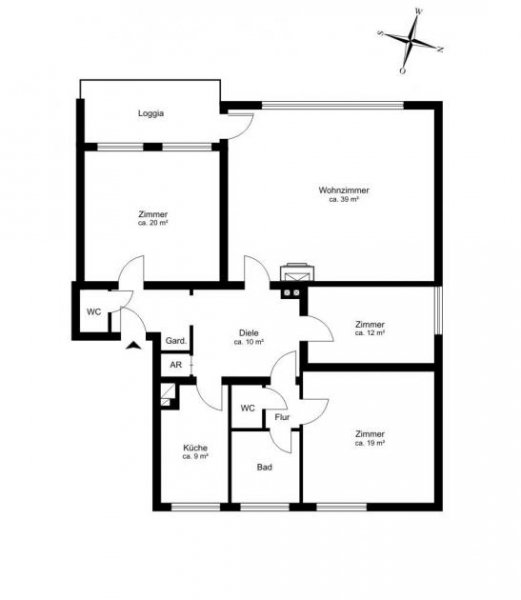 Hamburg Provisionsfrei in Nienstedten: Großzügige 4-Zimmer-Wohnung auf großem Grundstück Wohnung kaufen