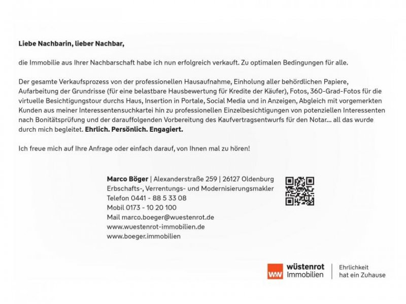 Oldenburg Vom Stadthaus bis zur Küstenperle: Sicher & professionell verkaufen mit Wüstenrot Immobilien. Haus kaufen