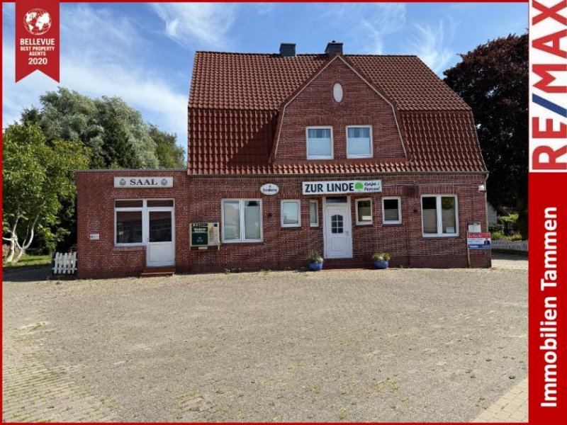 Weener * Gaststätte mit Saalbetrieb * Imbiss möglich * Wohnung im Dachgeschoss * Gewerbe kaufen